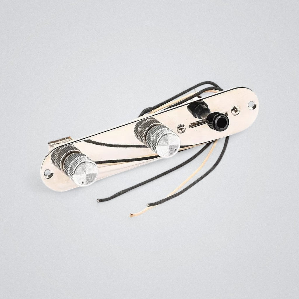 Telecaster Prewired Control Plate Assembly with CTS Pots & Push-Pull – Chrome