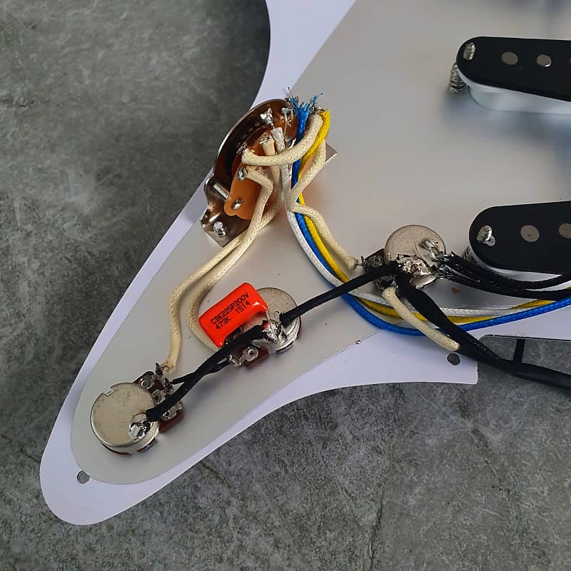 Wilkinson Prewired Strat Loaded Pickguard! White Pearl