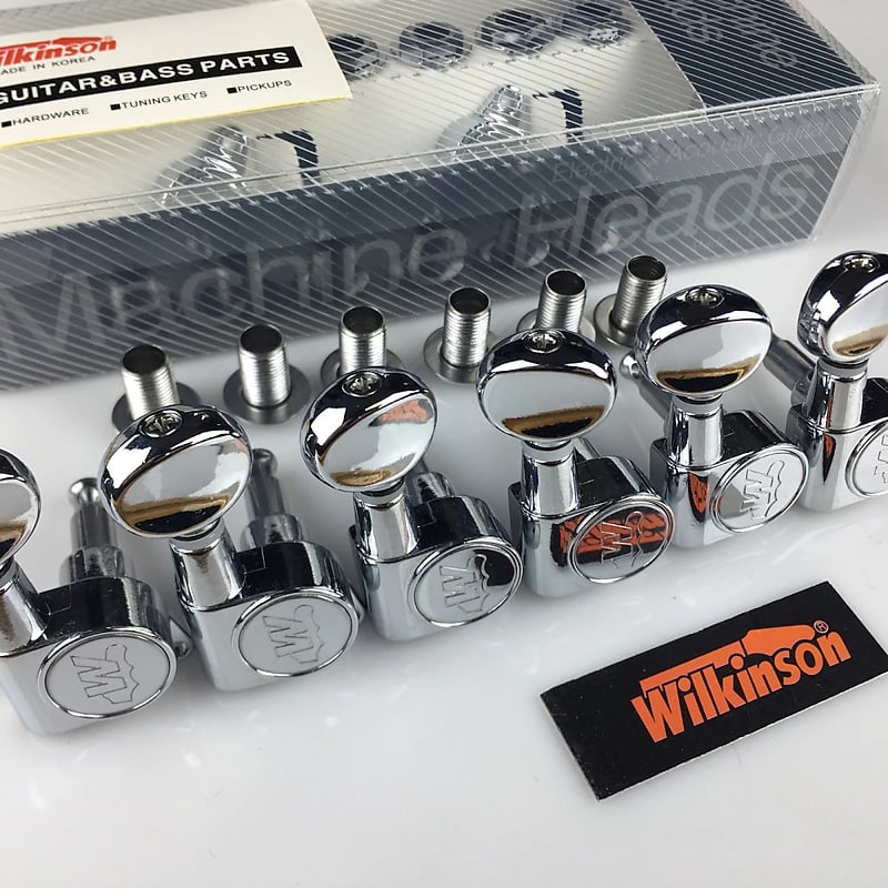 Wilkinson WJN05 Machine Heads Tuners – Mini Oval Tuning Pegs – Chrome