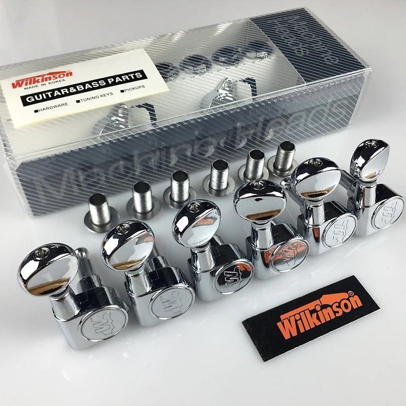 Wilkinson WJN05 Machine Heads Tuners – Mini Oval Tuning Pegs – Chrome
