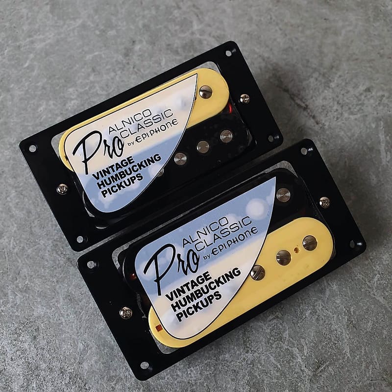 Vintage USA ProBucker Zebra Humbucker Set Neck And Bridge Pickups! with Pro Wiring Harnes