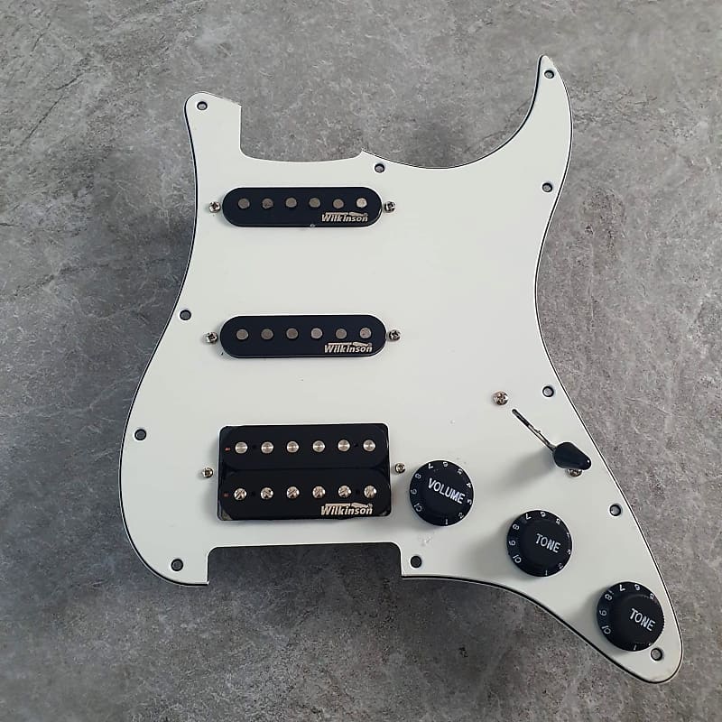 Wilkinson Prewired Stratocaster Loaded Pickguard SSH! White